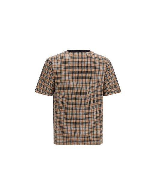 Burberry Blue Multicolor Cotton T for men