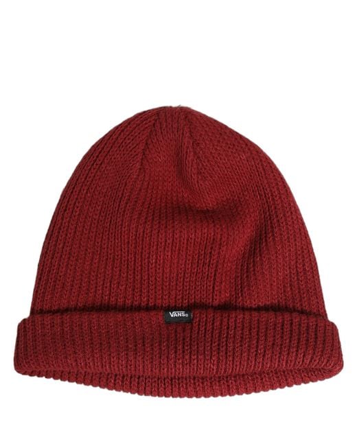 Vans Red Bordeaux Wool Knitted Winter Beanie Capello Hat