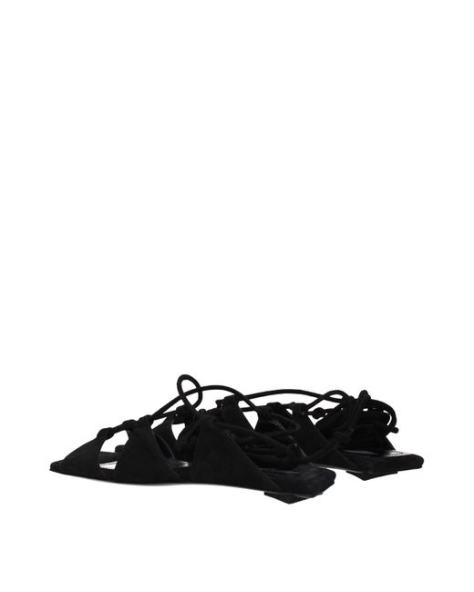 The Attico Black Reneè Sandals Suede