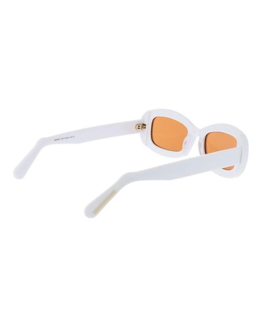 Gcds White Plastic Sunglasses