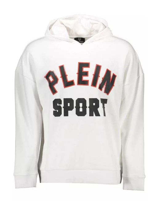 Philipp Plein White Cotton Sweater for men