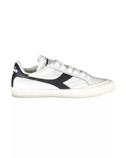 Diadora Multicolor White Fabric Sneaker