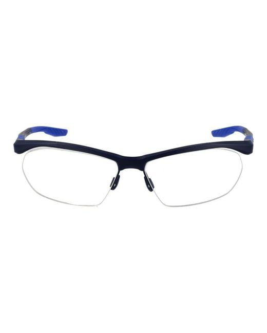 Nike Blue Stainless Steel Glasses (frames) for men