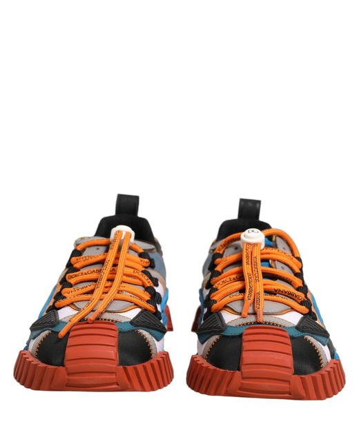 Dolce & Gabbana Blue Multicolor Low Top Ns1 Men Sneakers Shoes for men