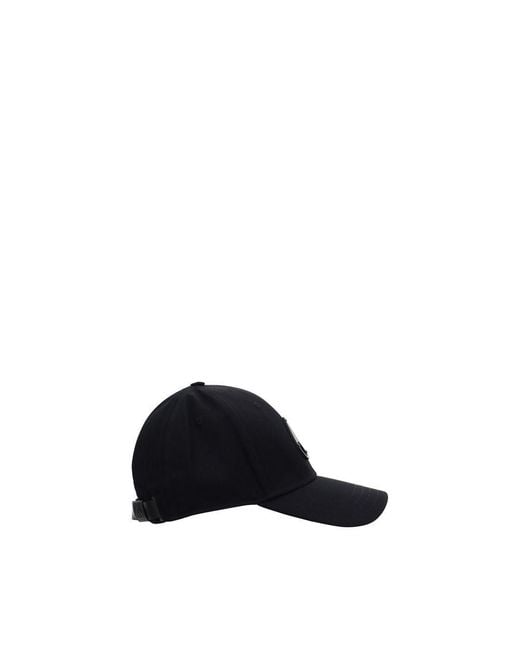 Moose Knuckles Blue Black Cotton Cap (baseball Hat) for men