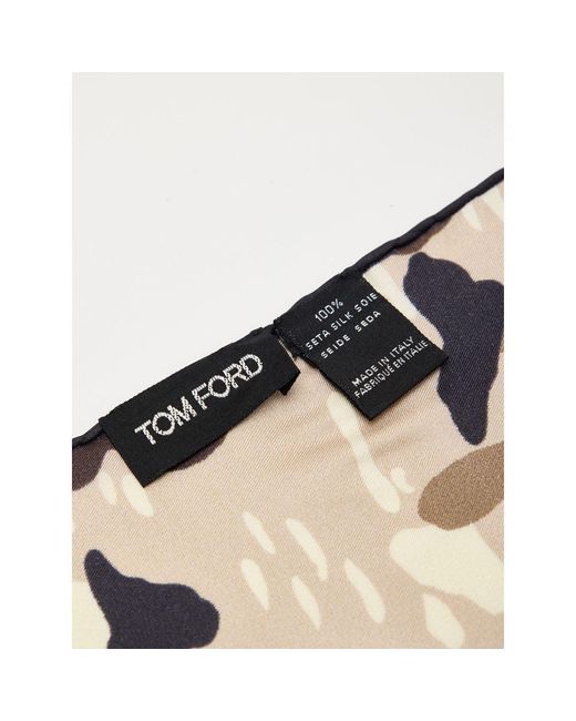 Tom Ford Metallic Silk Pocket Square for men