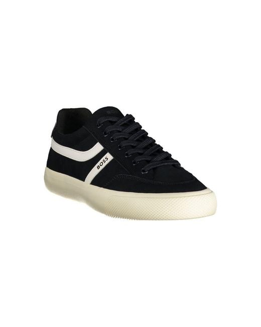 Boss Black Blue Polyurethane Men's Sneaker for men