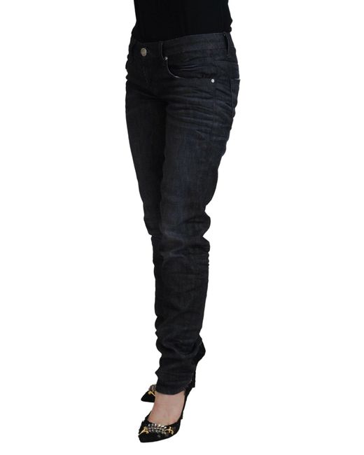 Acht Black Chic Low Waist Straight Jeans