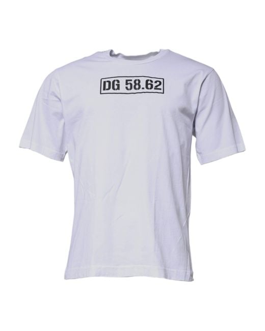 Dolce & Gabbana Blue Crew Neck Short Sleeve Tshirt Dg 5862 for men