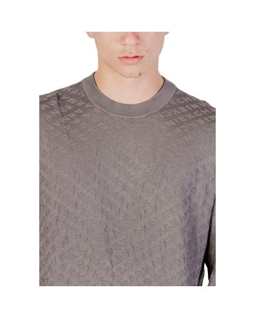 ARMANI EXCHANGE Gray Polyamide Sweatshirt for men