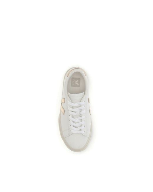 Veja White Calf Leather Bos Taurus Low Top Sneakers