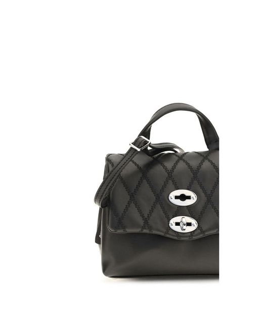 Zanellato Black Calf Leather Bos Taurus Handbag