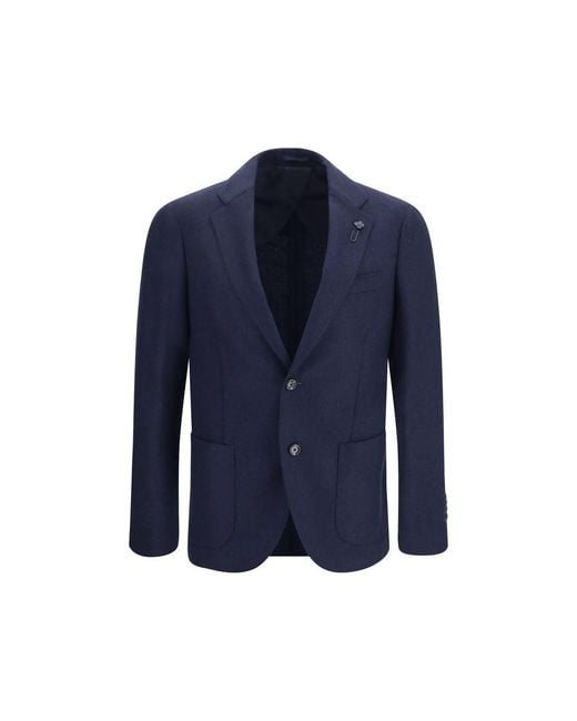 Lardini Blue Wool Oves Aries Jacket for men