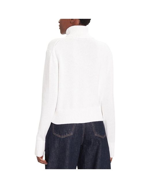 Calvin Klein White Cotton Turtleneck