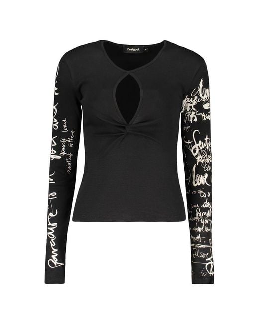 Desigual Black Cotton Sweater