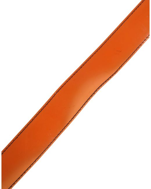 Miu Miu Red Orange Pvc Waist Cintura Square Buckle Belt