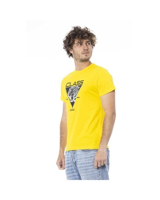 Roberto Cavalli Yellow Cotton Men T for men