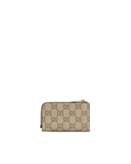 Gucci Multicolor Beige Cotton Wallet