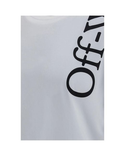 Off-White c/o Virgil Abloh Gray White Cotton T-shirt - L for men