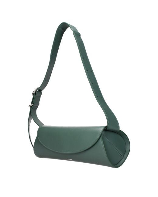 Jil Sander Green Leather Crossbody Bag