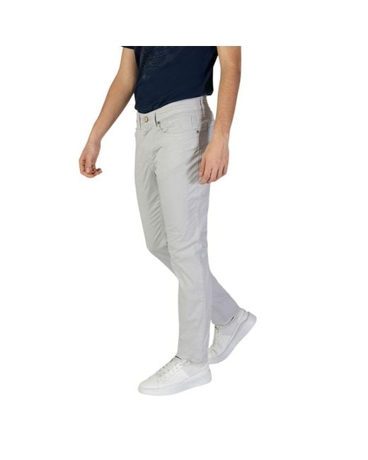 Jeckerson Blue Gray Cotton Jeans & Pant for men