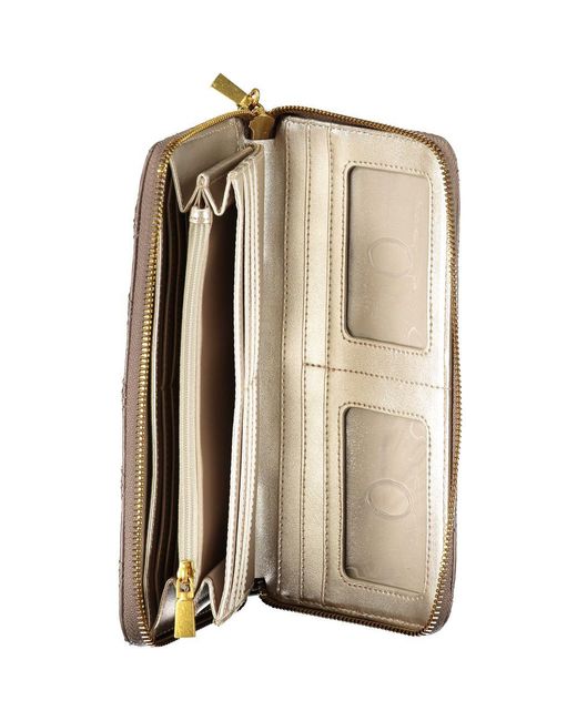Guess Natural Elegant Zip Wallet With Chic Detailing