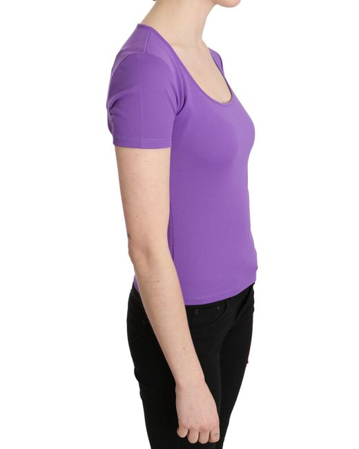Gianfranco Ferré Polyester Ss Top Purple Tsh3424