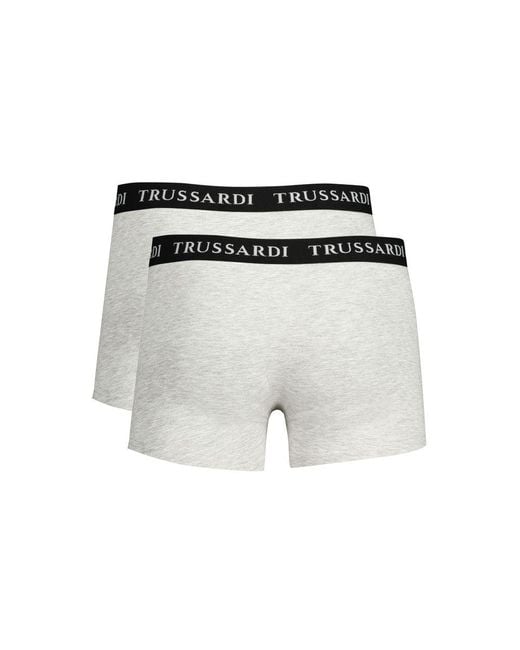 Trussardi Gray Cotton Underwear for men