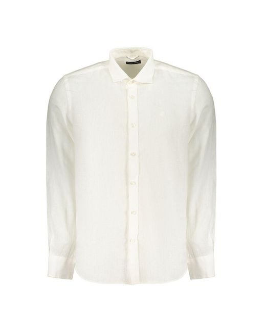 North Sails White Linen Men's Shirt for men