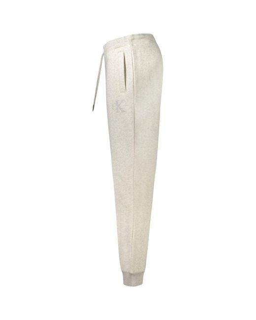 Calvin Klein Natural Grey Cotton Men's Jogger Pant for men
