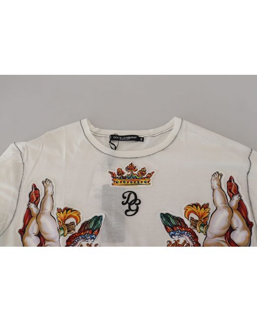 Dolce & Gabbana Gray Elegant Cotton-Silk Blend Tee for men