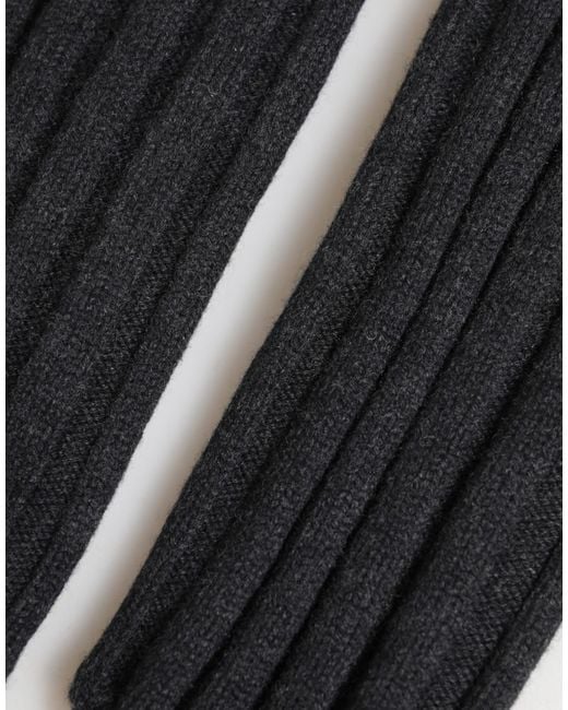 Dolce & Gabbana Black Virgin Wool Knitted Fingerless Gloves for men