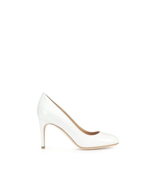 Sergio Rossi White Calfskin Pumps