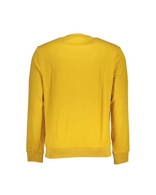 Guess Yellow Sleek Slim Fit Crew Neck Sweater for men