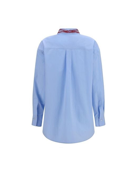Fabiana Filippi Blue Cotton Dress Shirt