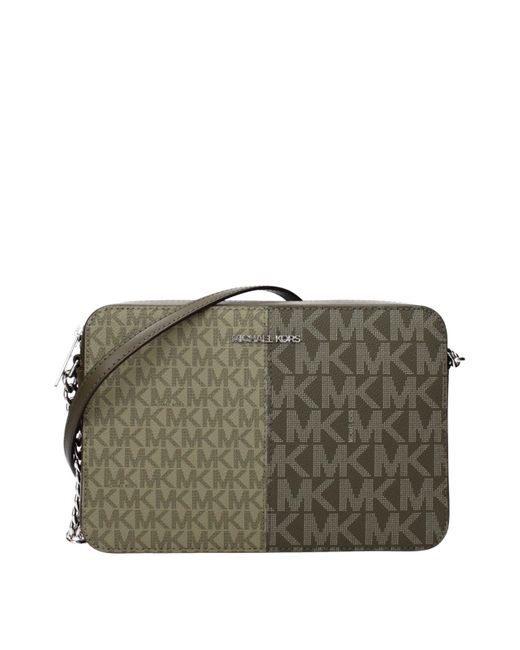 Michael Kors Green Fabric Crossbody Bag