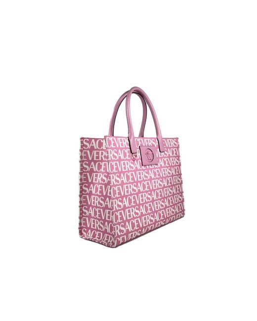 Versace Medusa Large Canvas Large Tote Bag Baby Pink