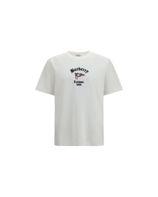 Burberry White Cotton T for men