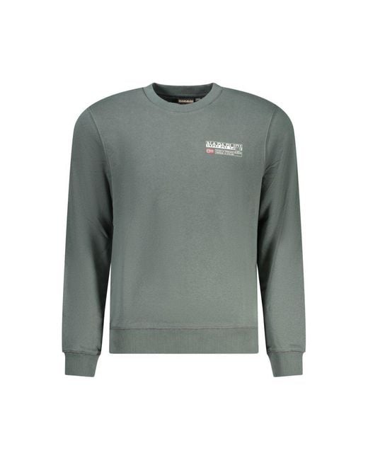Napapijri Gray Verde Cotton Men Sweatshirt for men