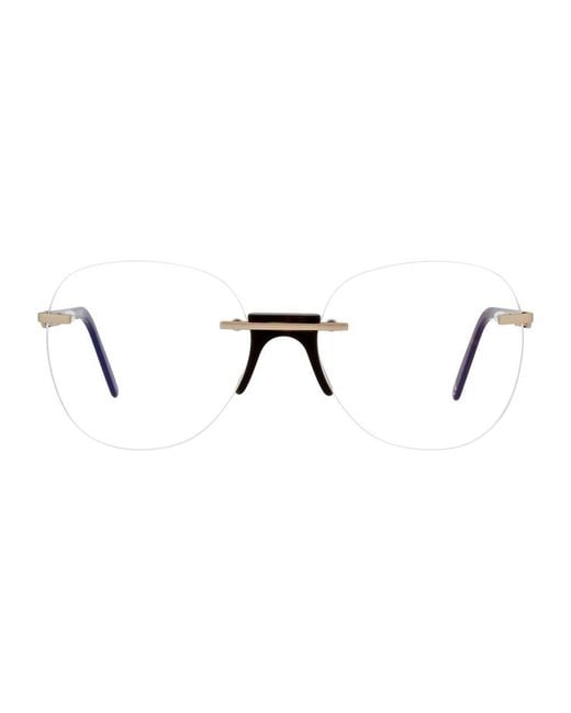 Andy Wolf Brown Gold Metal & Plastic Glasses (frames)