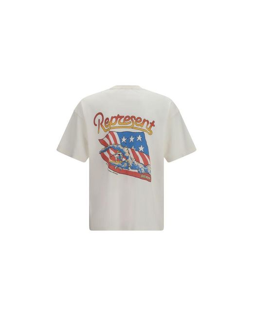 Represent White Cotton T for men