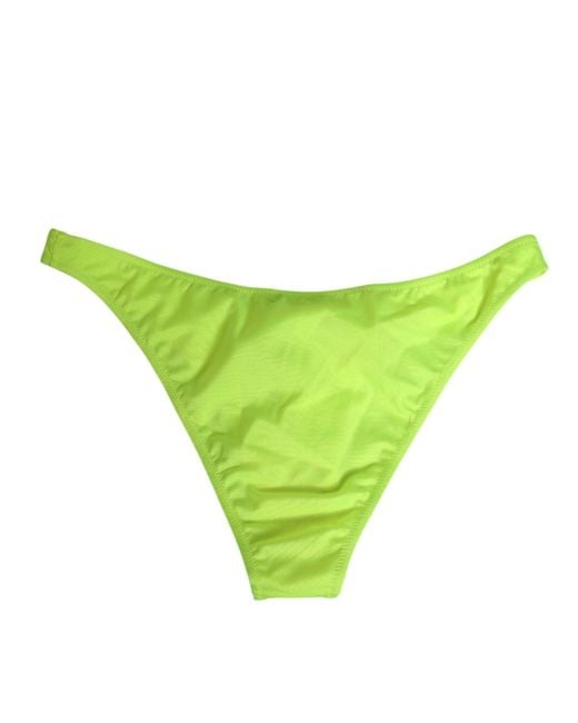 Dolce & Gabbana Yellow Neon Dg Logo Swim Briefs Underwear Polyamide & Elastane Blend Clothing