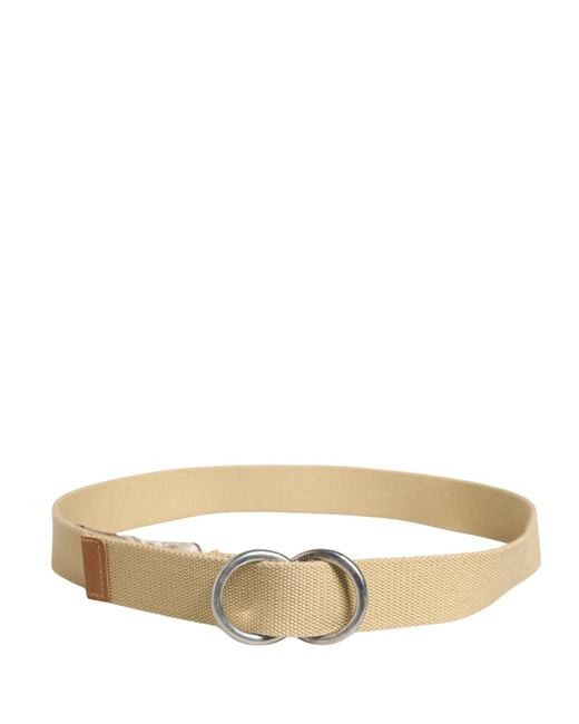 Gianfranco Ferré Natural Men Beige Canvas Silver Metal Buckle Cintura Belt for men