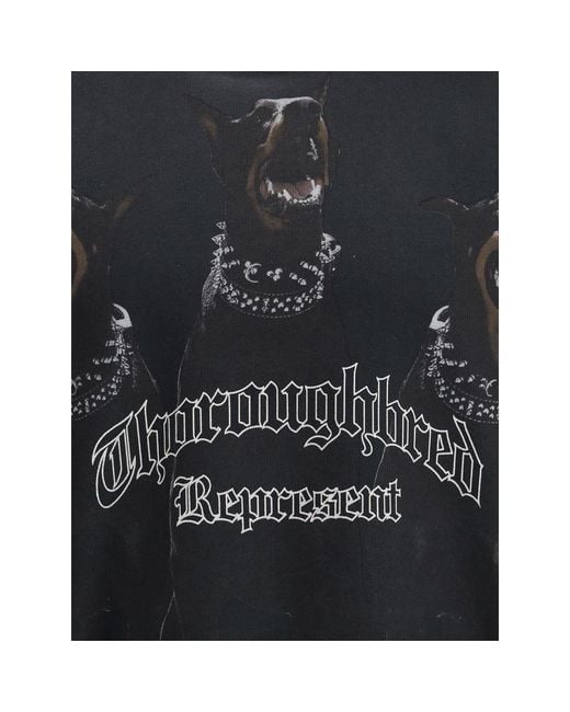 Represent Black Thoroughbred Hoodie for men