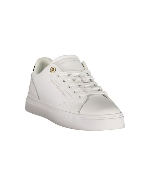 Tommy Hilfiger White Bianco Polyurethane 's Sneaker