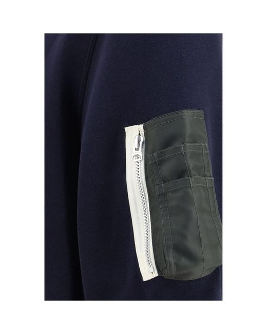 Sacai Blue Cotton Polo Shirt for men