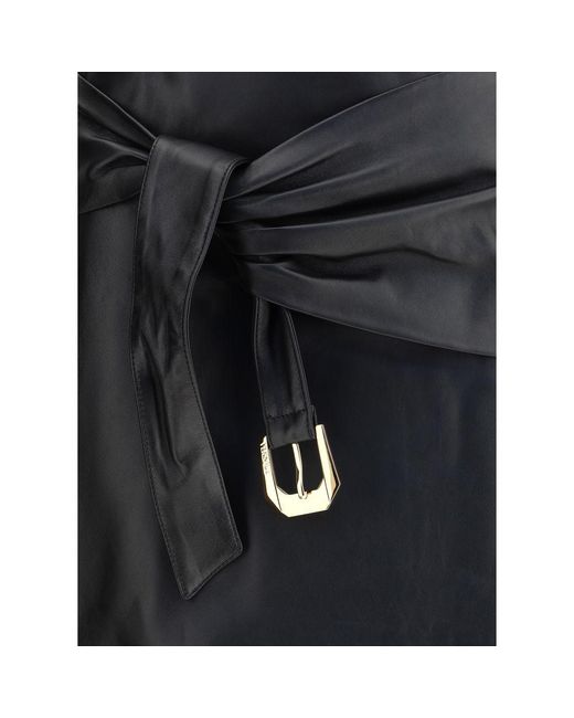 Versace Black Lambskin Miniskirt