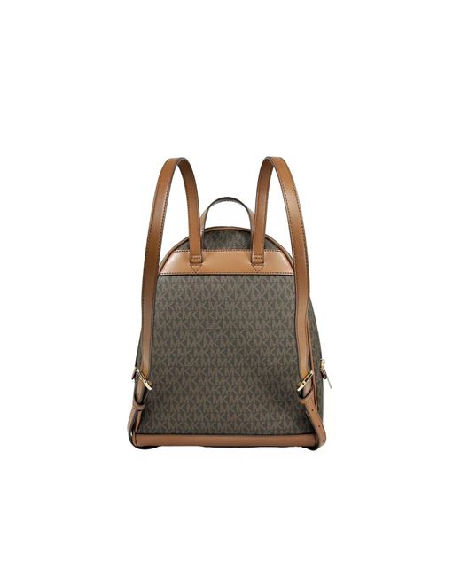 Michael Kors Black Rhea Medium Pvc Backpack Bookbag Brown