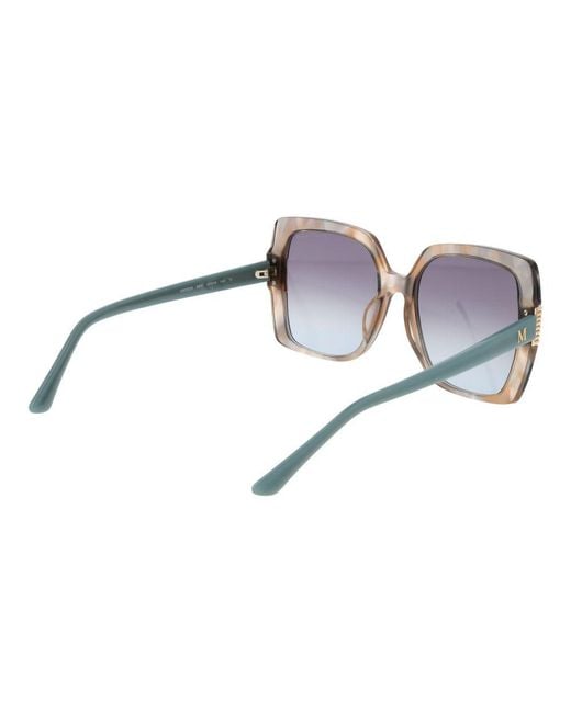 MARCIANO BY GUESS Gray Brown Plastic Sunglasses