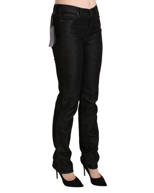 Ermanno Scervino Black Chic Mid Waist Skinny Jeans